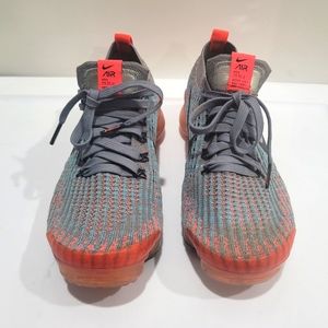Nike Air Vapormax Flyknit 3 Crimson Orange Grey Black Womens 7  AJ6910-601